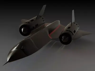 Lockheed SR-71 Blackbird Fighter Jet Model 3D model