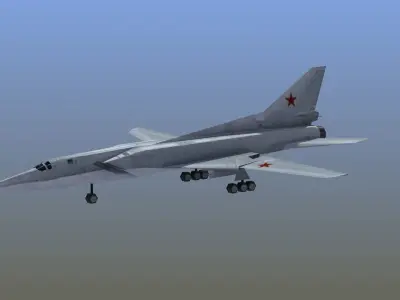 Tu-22 Backfire LD1 Low-poly 3D model