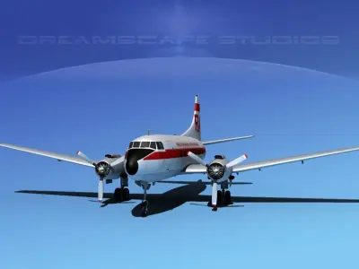 Martin 202 Richards Aviation 3D model