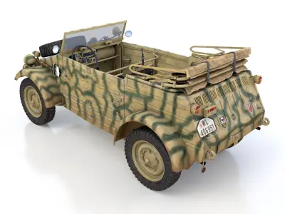 VW - Typ 82 - Kuebelwagen - 10 Flak Division 3D model