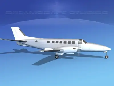 Beechcraft B99 Bare Metal 3D model
