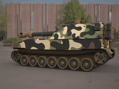 m109 howitzer tank 3d model 3D model