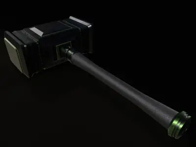 Game Ready necrotic hammer Low-poly 3D model