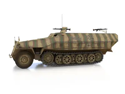 SDKFZ 251 Ausf D - Half-track - 104 3D model