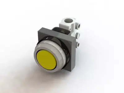 Botao Comando Verde Schmersal VM130 01 33A Green Command Button 3D model