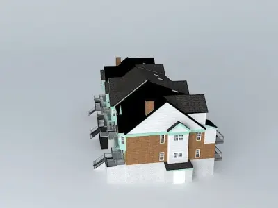 Townhouse townhouses Free 3D model