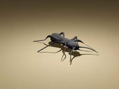 BLACK ANT  Low-poly 3D model