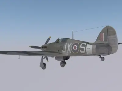 Hawker Hurricane MkIIC 3D model