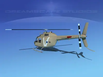 Bell OH-58B Israeli Air Force 3D model
