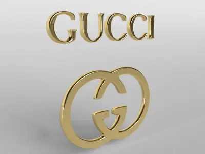 Gucci Logo 01 Free low-poly 3D model