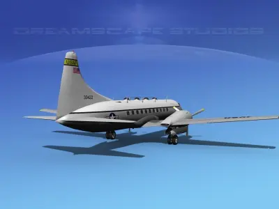 Convair T-29 USAF V01 3D model