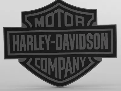 harley davidson logo 3D model