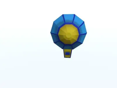 Low Poly Zeppelin Free low-poly 3D model