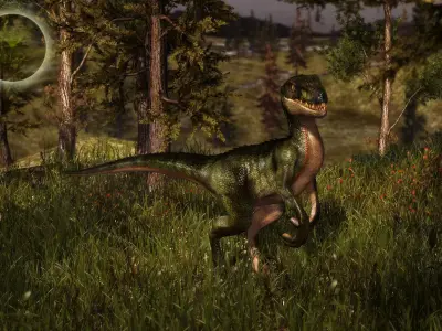 3Dfoin - Raptor Low-poly 3D model