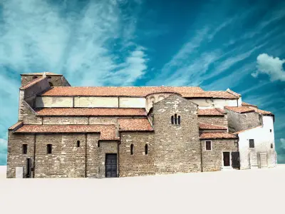 San Giusto Cathedral Low-poly 3D model