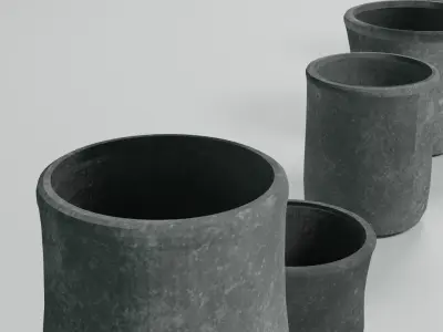 Pottery vases Free low-poly 3D model