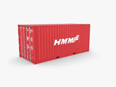 20ft Shipping Container HMM v4 3D model