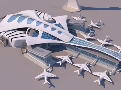 0197 - Airport Building 3D model