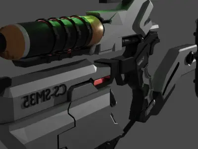 sci- fi gun 3D model