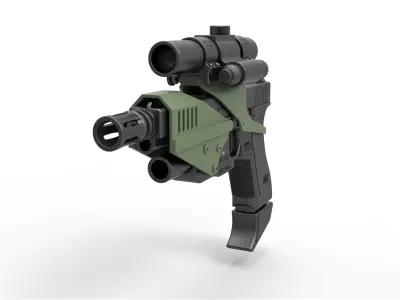 Pistol M70 from Space Above and Beyond TV series 1995 3D model