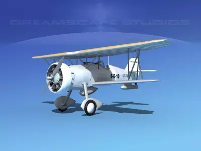 Curtiss F-11-C2 Goshawk V04 3D model