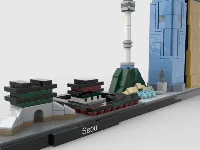 Seoul Skyline 3D model