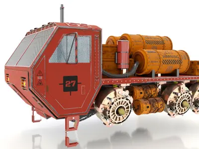 Aircraft tanker truck 3D model