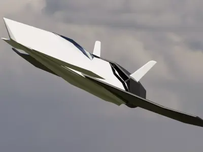 LowPoly JetFighter Gen 7 Low-poly 3D model