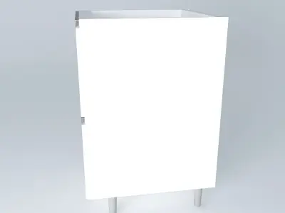 Counter with 2 drawers Free 3D model