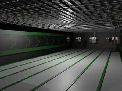 Shooting Range Low-poly 3D model