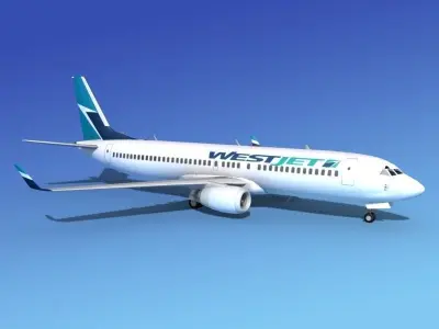 Boeing 737-800ER West Jet 3D model