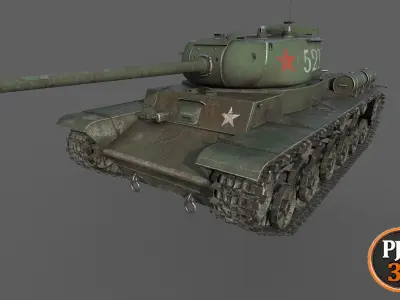 Tank-KV-85 Standard camouflage 3D model