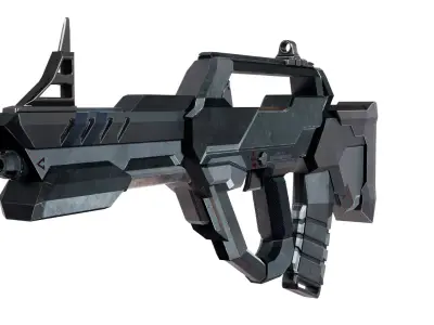 Bullpup Rifle Low-poly 3D model