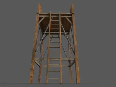 Guard Tower 3D Model Low-poly 3D model