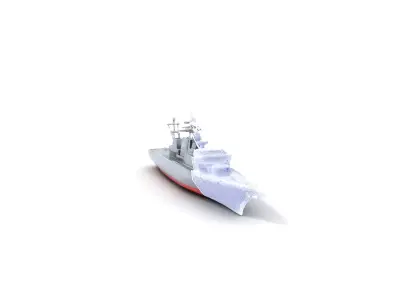 Modern Naval Destroyer model pack Low-poly 3D model
