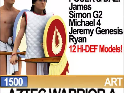 Aztec Warrior A 1500 3D model