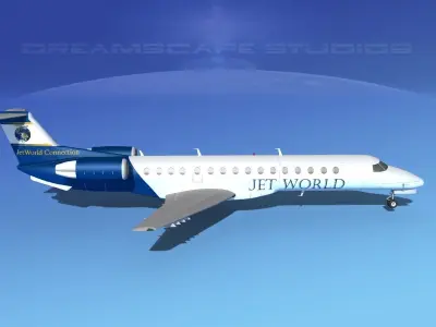Embraer ERJ-140 Jet World Connection 3D model