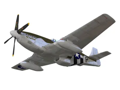 North American P-51B Mustang 3D model