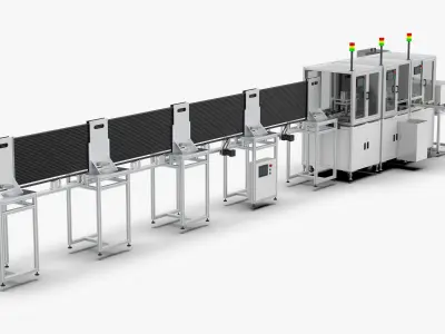 Automatic Profile Cutting Punching Fastener Assembly Line 3D model