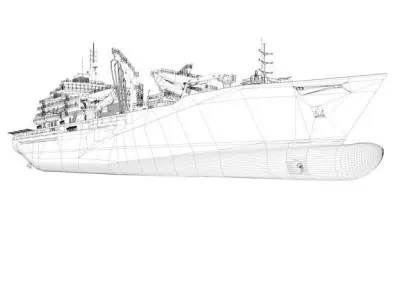Naval re-supply ship RAS 3D model