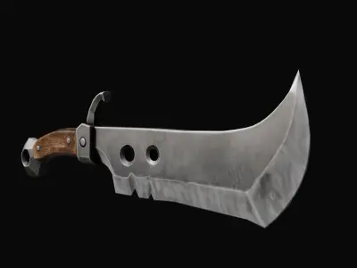 Stylized Knife Low-poly 3D model 4