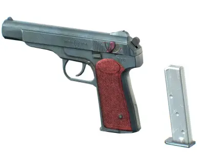USSR Stechkin Automatic Pistol - APS Low-poly 3D model