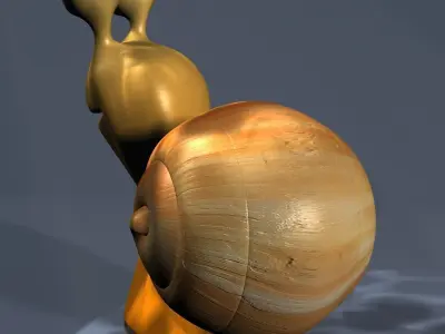 Cartoon Snail Rigged and print ready  Low-poly 3D model