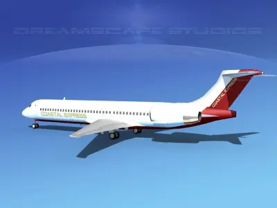 McDonnell Douglas MD-87 Coastal Express 3D model
