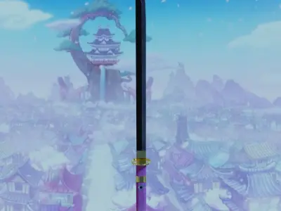 Zoro Enma Sword 3D Model Free low-poly 3D model