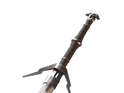 The witcher silver sword 3D model