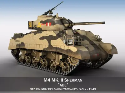 M4 Sherman MK III - Abe 3D model