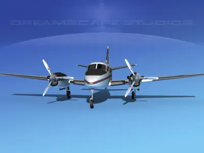 Beechcraft C-6 Transport V07 US Navy 3D model