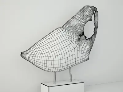 Reclaimed Teak Root Fish Sculpture 3D model