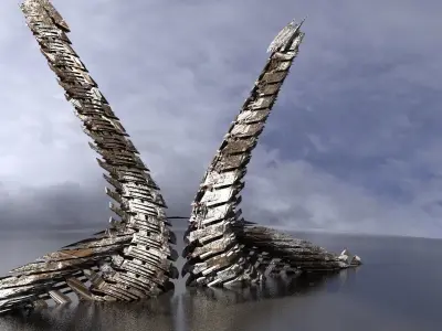 Winter Dragon Spike mountain 3D model